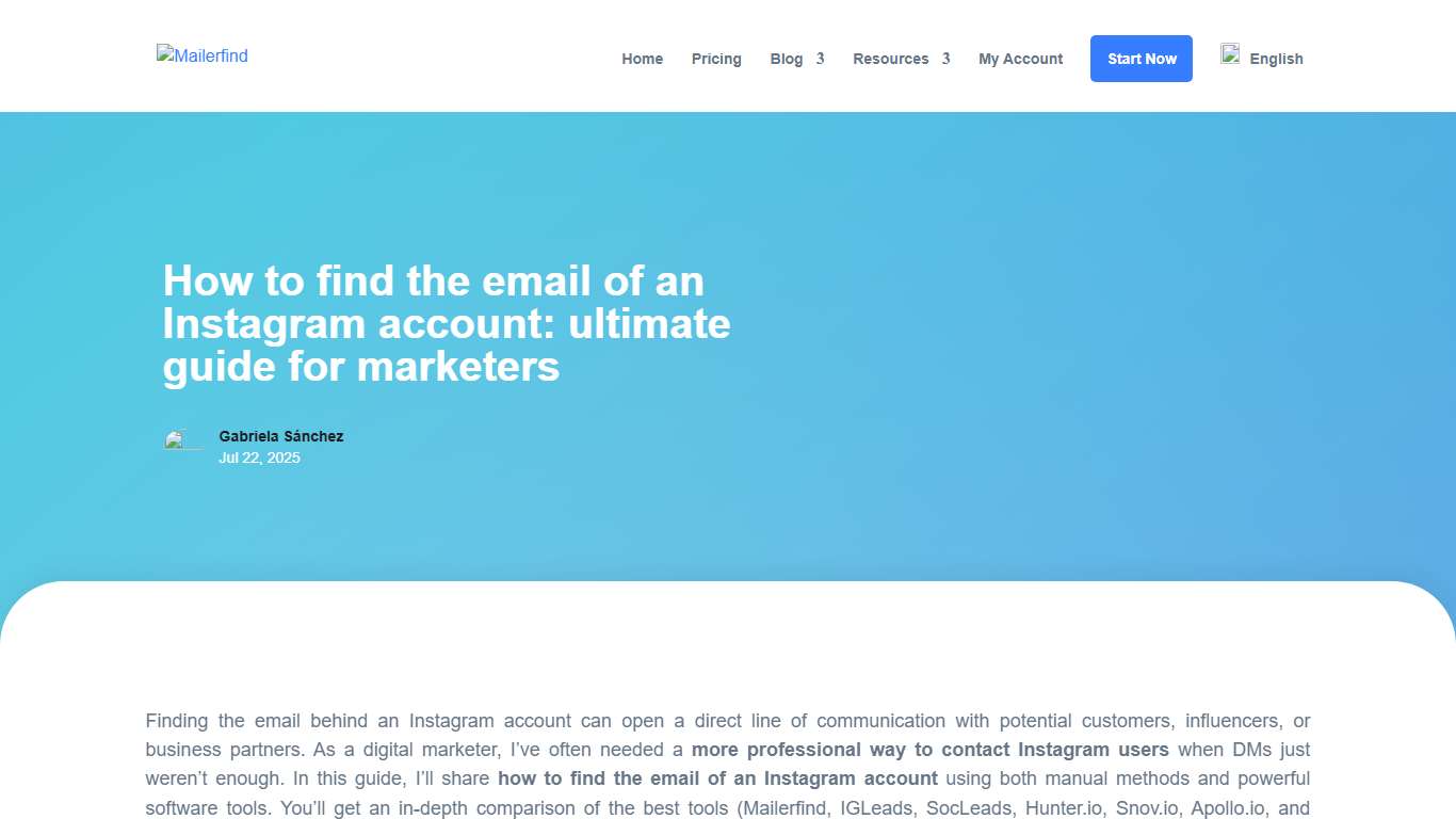 How to find the email of an Instagram account: ultimate guide for marketers - Mailerfind
