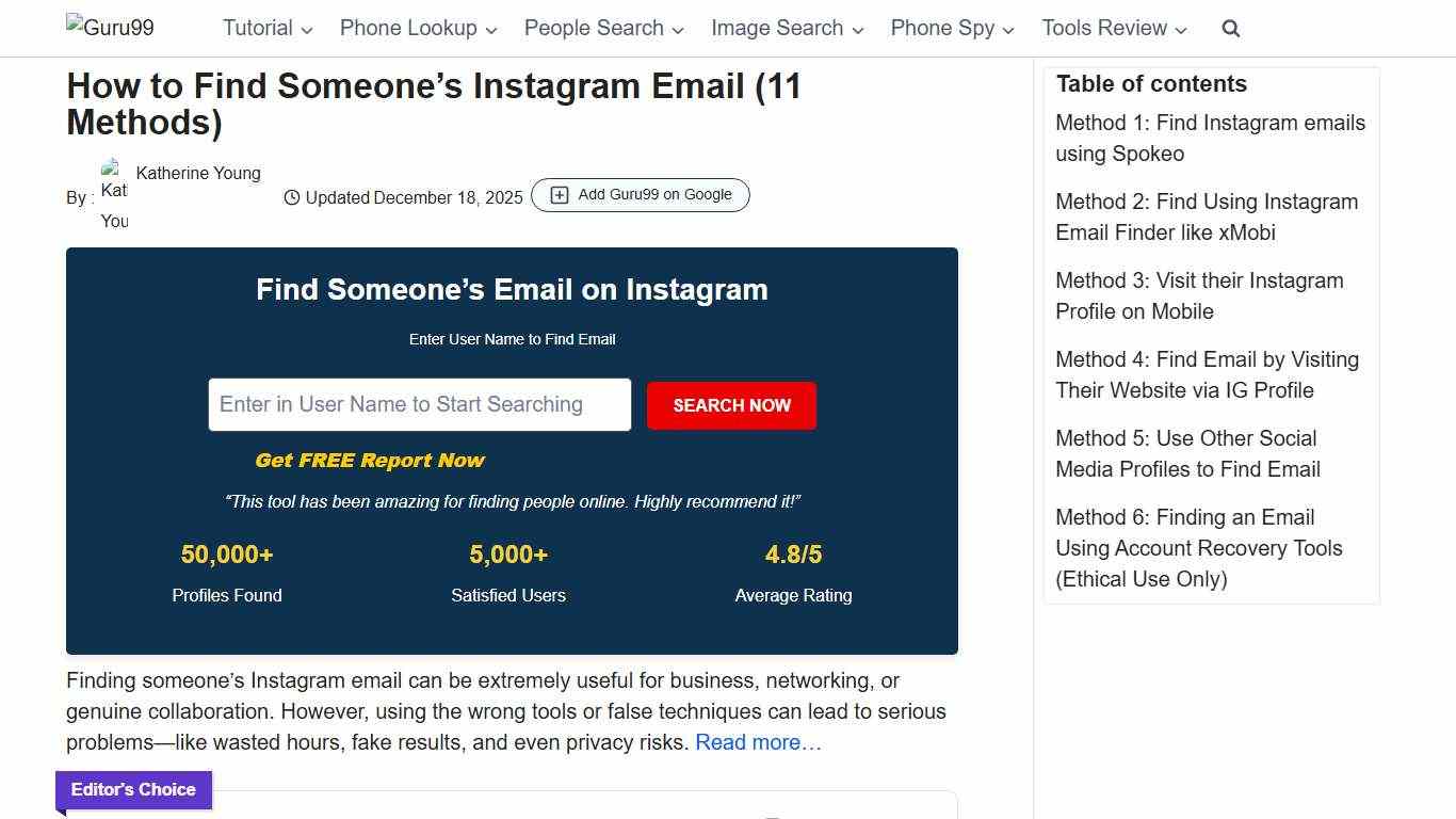 How to Find Someone’s Instagram Email (11 Methods)